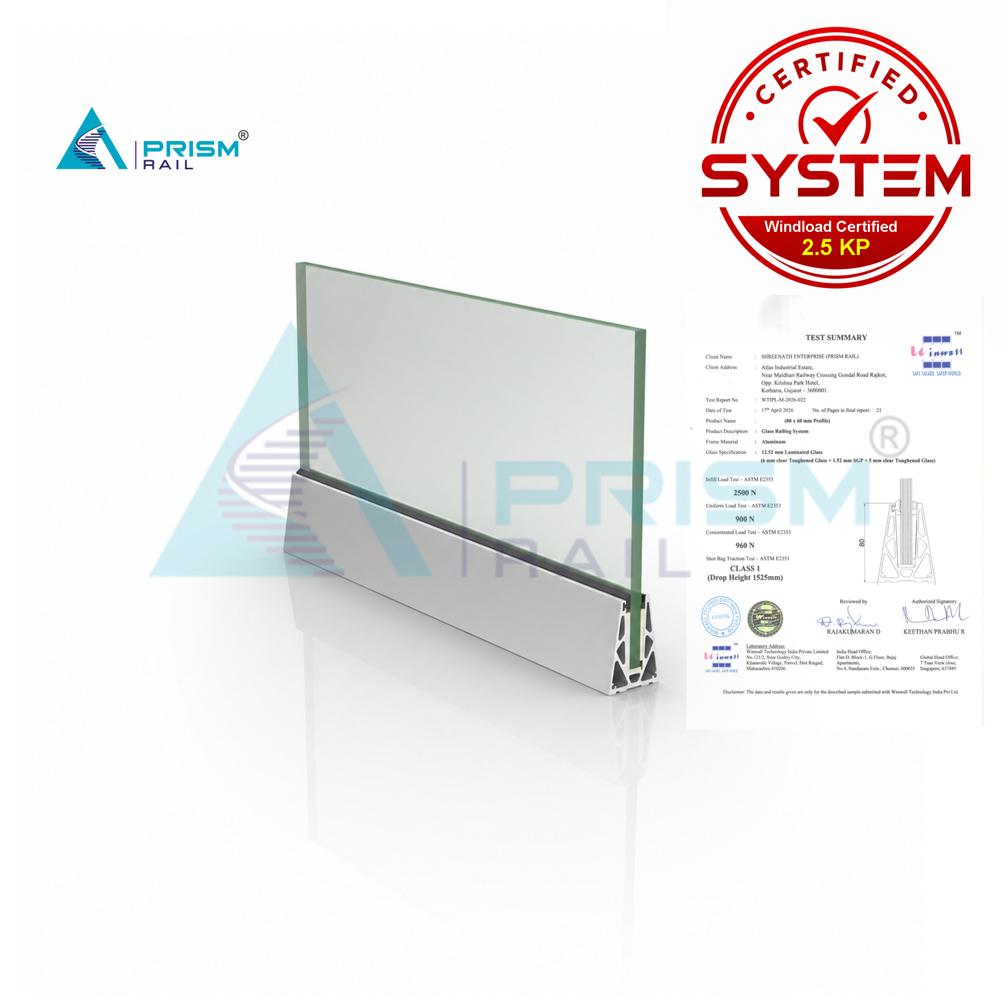 PR 08 CP (80x60mm) (Windload- Certified ) - 2.5 KP