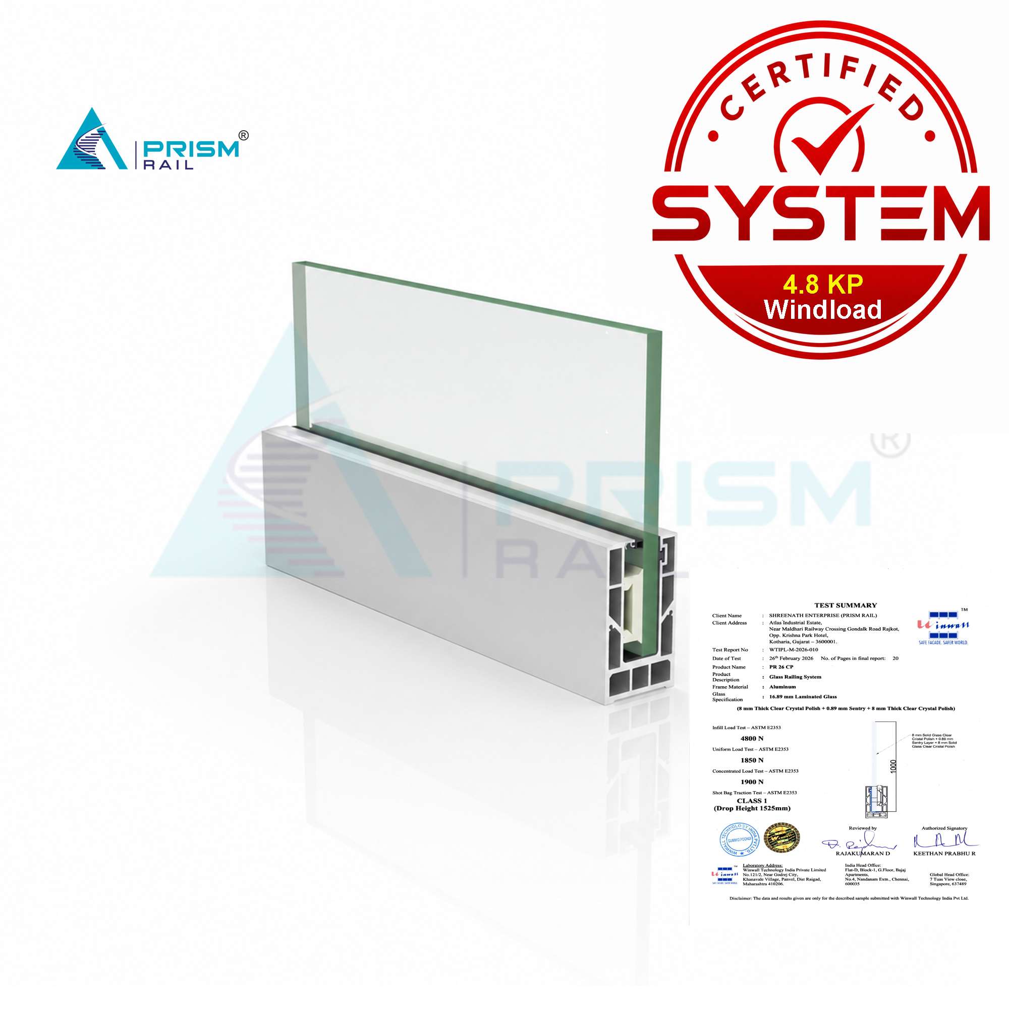 PR 26 CP (140x80mm) (Windload- Certified ) - 4.8 KP